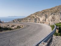 Scenic Mountain Drive in Spain: Clear Sky and Stunning Landscape