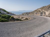 Scenic Mountain Drive in Spain: Clear Sky and Stunning Landscape