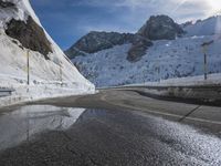 Scenic Mountain Pass Road in Switzerland