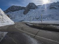 Scenic Mountain Pass Road in Switzerland