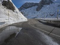 Scenic Mountain Pass Road in Switzerland