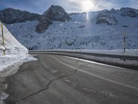 Scenic Mountain Pass Road in Switzerland