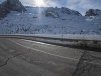 Scenic Mountain Pass Road in Switzerland