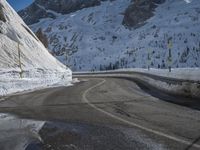 Scenic Mountain Pass Road in Switzerland