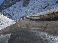 Scenic Mountain Pass Road in Switzerland
