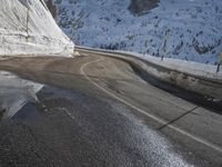 Scenic Mountain Pass Road in Switzerland