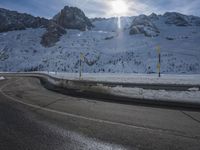 Scenic Mountain Pass Road in Switzerland