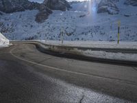 Scenic Mountain Pass Road in Switzerland