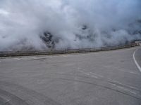 Scenic Mountain Road in Austria with Parking Lot