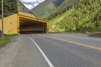 Scenic Mountain Road in Canada