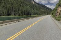 Scenic Mountain Road in Canada Landscape