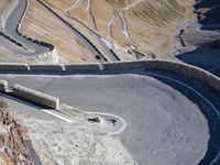 Scenic Mountain Road in Italy Overlooking Landscape