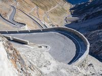 Scenic Mountain Road in Italy Overlooking Landscape