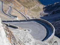 Scenic Mountain Road in Italy Overlooking Landscape 004