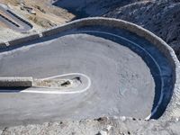 Scenic Mountain Road in Italy Overlooking Landscape