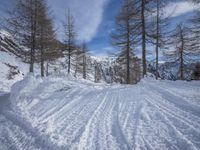 Scenic Mountain Road in the Swiss Alps during Winter