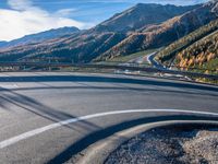 Scenic Mountain Road in Switzerland: Asphalt, Nature 003