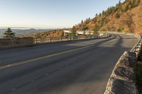 Scenic Mountain Road in USA on a Clear Day in Autumn Landscape 002