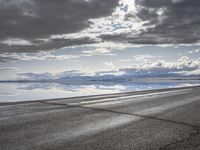 Scenic Road Along the Coastal Shoreline of Utah, USA