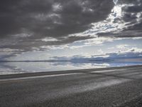 Scenic Road Along the Coastal Shoreline of Utah, USA