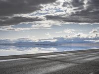 Scenic Road Along the Coastal Shoreline of Utah, USA