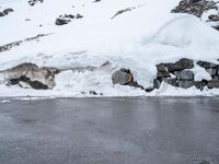 Scenic Road in the Alps of France: Snowy Winter