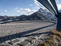 Scenic Road with Armco Barrier in Austria