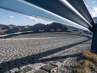 Scenic Road with Armco Barrier in Austria