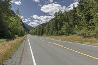 Scenic Road: Asphalt Through Mountains and Forest in British Columbia