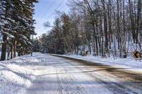 Scenic Road in Canada's Ontario: Enjoying Nature during the Day