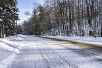 Scenic Road in Canada's Ontario: Enjoying Nature during the Day