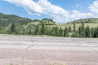 Scenic Road in Colorado: Hills and Green Trees