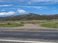 Scenic Road in Colorado, USA: Embracing Clear Blue Skies