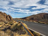 Scenic Road through Highland Landscape in Spain