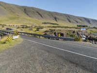 Scenic Road through Highland Mountains in Iceland