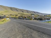 Scenic Road through Highland Mountains in Iceland