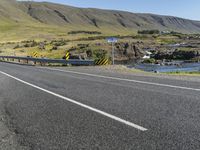 Scenic Road through Highland Mountains in Iceland