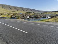 Scenic Road through Highland Mountains in Iceland