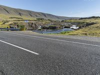 Scenic Road through Highland Mountains in Iceland