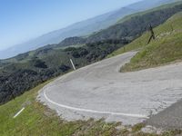 Scenic Road in the Highlands of California, USA