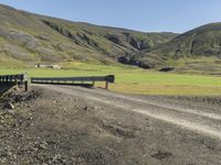 Scenic Road Through Icelandic Highlands with Mountain Landscape