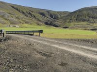 Scenic Road Through Icelandic Highlands with Mountain Landscape