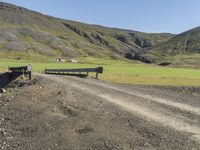 Scenic Road Through Icelandic Highlands with Mountain Landscape