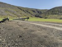 Scenic Road Through Icelandic Highlands with Mountain Landscape