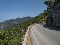 Scenic Road in Mallorca, Spain Landscape