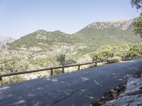 Scenic Road in Mallorca, Spain: Mountains and Vegetation