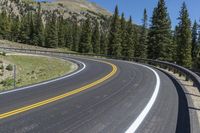 Scenic Road through Mountain Forest in Colorado 001