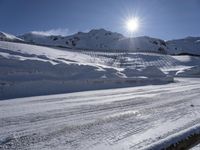 Scenic Road in Mountain Landscape Alps