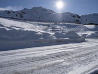 Scenic Road in Mountain Landscape Alps