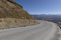 Scenic Road through Mountains in New Zealand